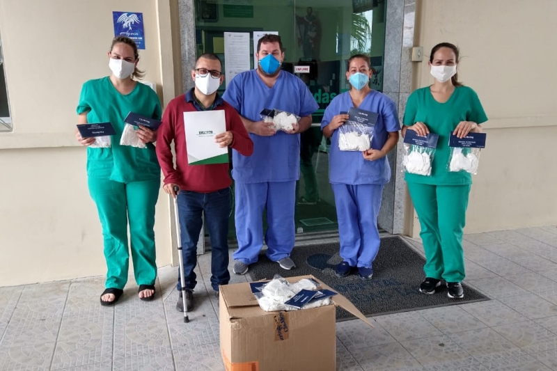 Doações foram entregues no Hospital São Judas Tadeu, em Meleiro. Foto: Divulgação/FIESC