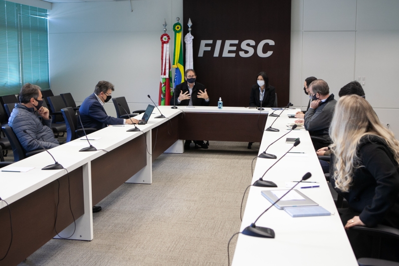Reunião com a diretoria da FIESC (foto: Filipe Scotti)