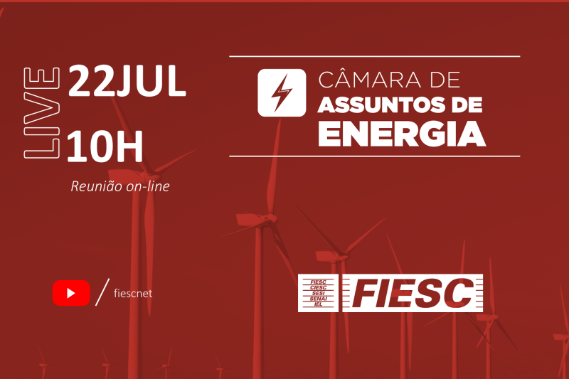 Live: reunião da Câmara de Assuntos de Energia da FIESC