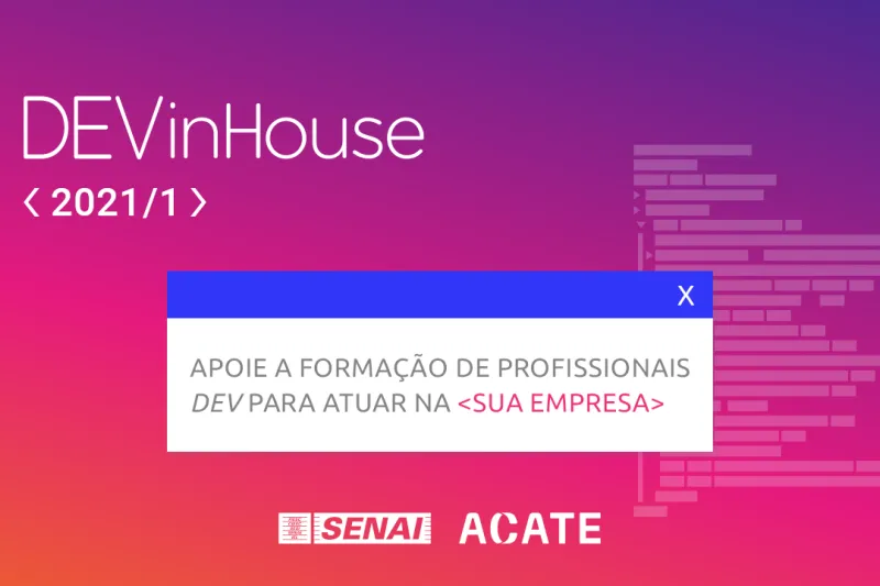 Formação será executada pelo SENAI, uma das maiores escolas de desenvolvedores na área de TIC