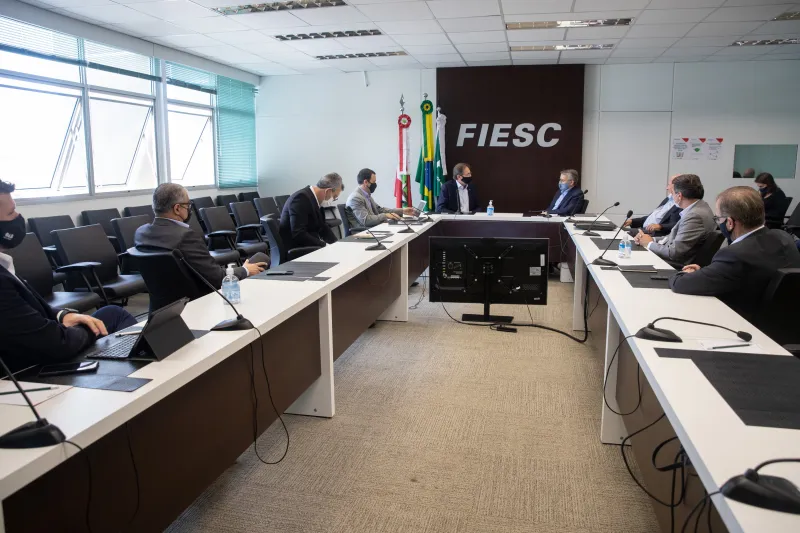 Reunião foi realizada na FIESC, em Florianópolis (foto: Filipe Scotti)