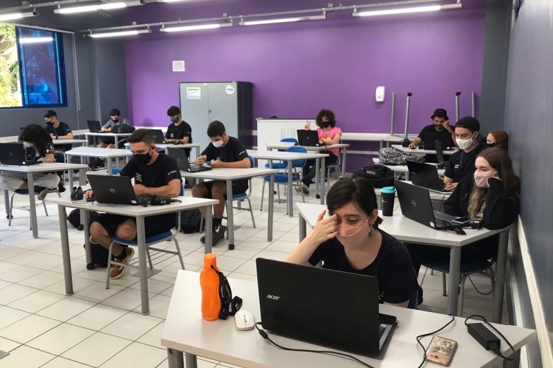 Em Florianópolis, muitos estudantes optaram por fazer a prova em sala de aula