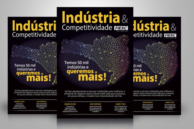 Revista é distribuída gratuitamente para indústria catarinense