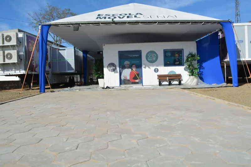 Estrutura montada tem 300 metros quadrados