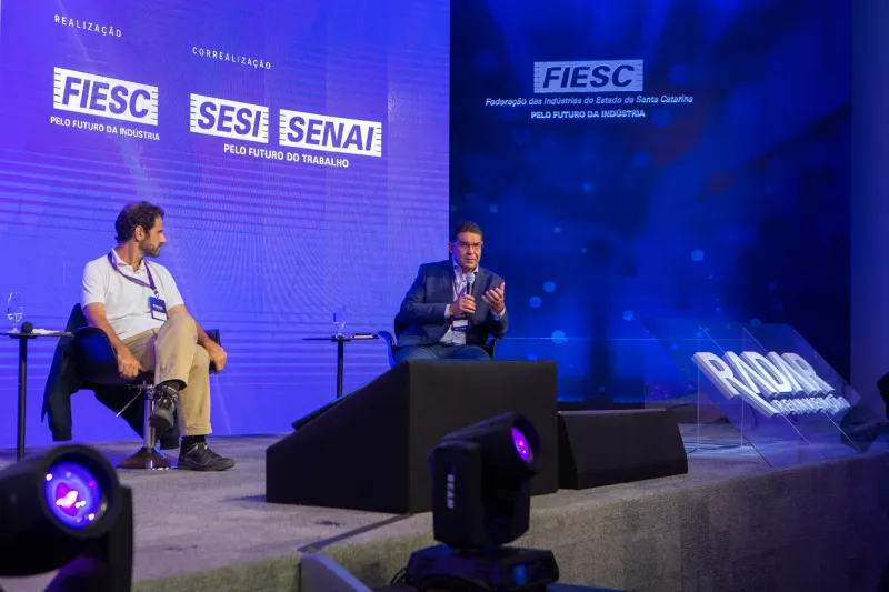 Megale (e) e Mansueto no painel sobre perspectivas econômicas. Foto: Fernando Willadino