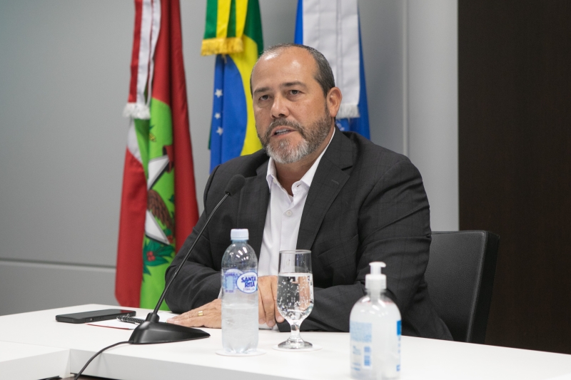 Presidente do Porto de Itapoá, Cássio Schreiner (foto: Filipe Scotti)
