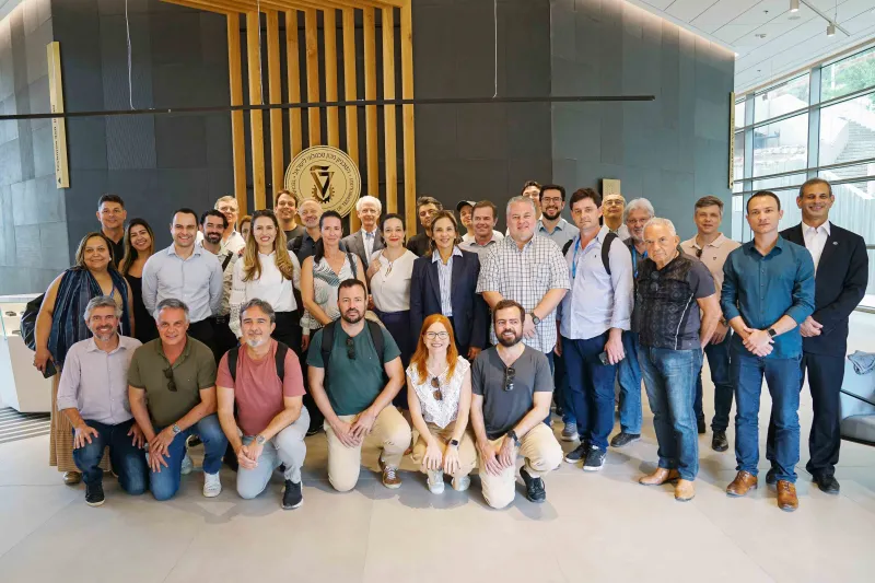 Comitiva brasileira no Technion - Israel Institute of Technology, em Haifa (foto: Yaron Levis)