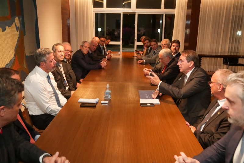 Reunião com Arthur Lira na residência oficial do presidente da Câmara (foto: Gustavo Moreno/CNI)