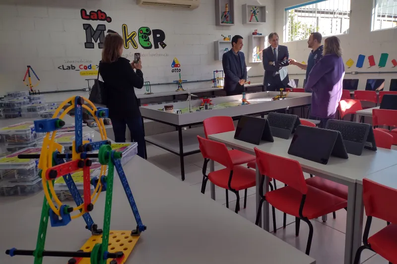 Áreas foram construídas de forma voluntária pela comunidade com apoio da associação de pais e integrantes do Rotary Club de Joinville. Foto: Logos Comunicação