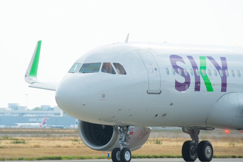  Com a nova rota, a Sky passa a ser a companhia aérea estrangeira com mais voos em Santa Catarina. Foto: Divulgação / Airbus