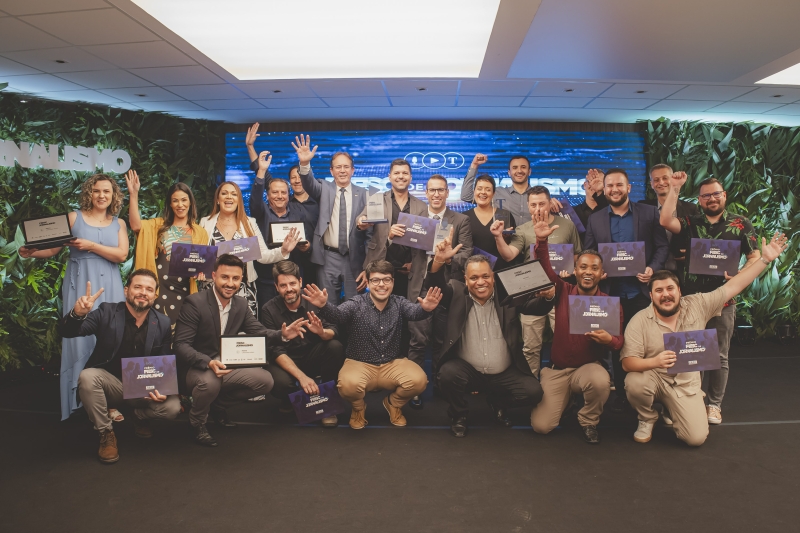 Vencedores da edição 2023 do Prêmio FIESC de Jornalismo (foto: José Luiz Somensi)