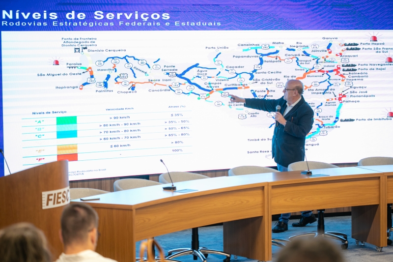 Egídio Martorano, presidente da Câmara de Transporte e Logística da FIESC (foto: Filipe Scotti)