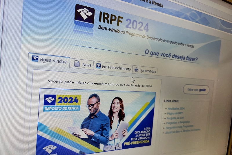 Receita Federal libera para download o Programa do Imposto de Renda 2024. Foto: Juca Varella/Agência Brasil