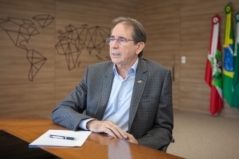 Mario Cezar de Aguiar, presidente da FIESC. Foto: Filipe Scotti
