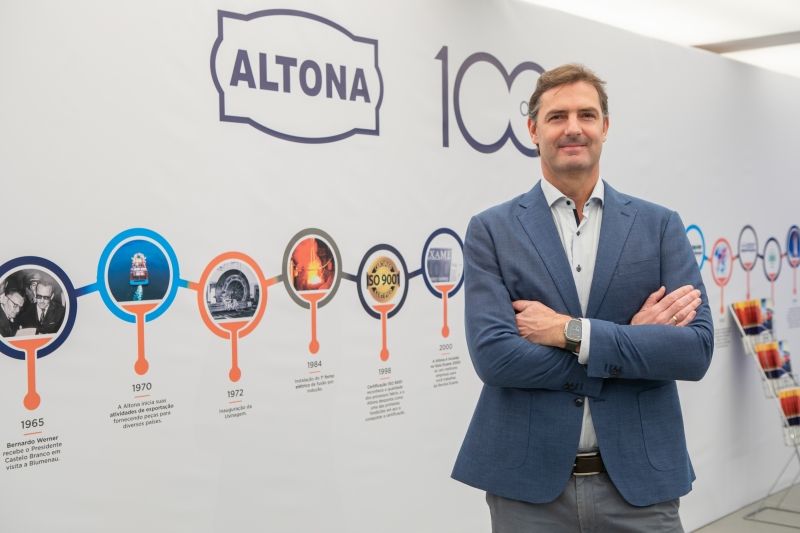 Eduardo Vetter, vice-presidente da Altona, no Espaço Indústria. Foto: Filipe Scotti