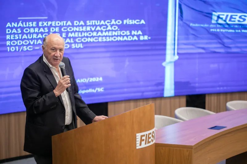 Engenheiro Ricardo Saporiti destaca qualidade das obras da BR 101 Sul realizadas pela concessionária. (Foto: Filipe Scotti)