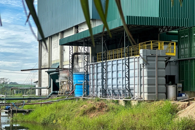 Estação de tratamento de água na Fumacense Alimentos. Foto: Divulgação/Fumacense