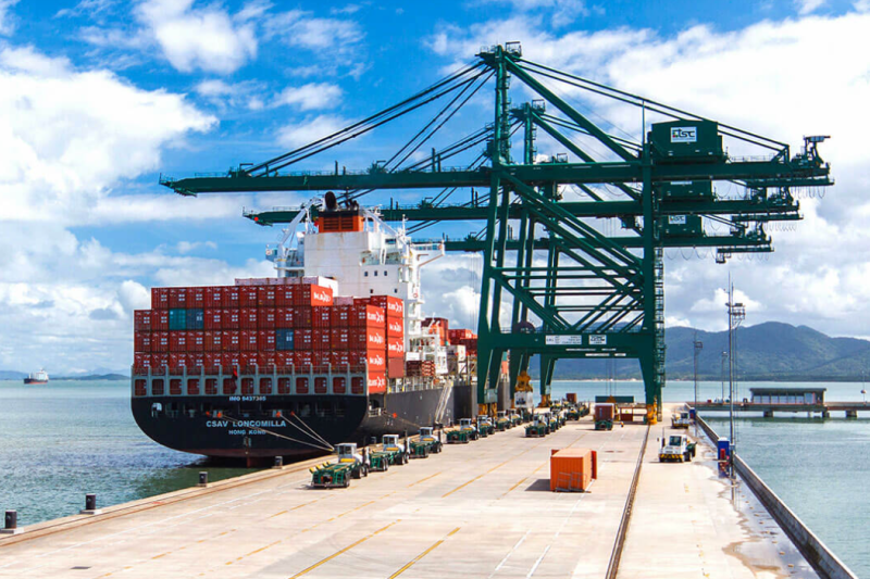 Estados Unidos seguem como principal destino das exportações catarinenses; China lidera importações. (Foto: Porto Itapoá/Divulgação)