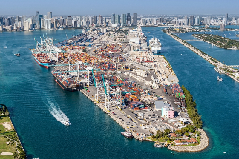 Empresas catarinenses exportam produtos de alto valor agregado aos EUA, principal destino das vendas ao exterior . (Foto: Port of Miami / Divulgação)