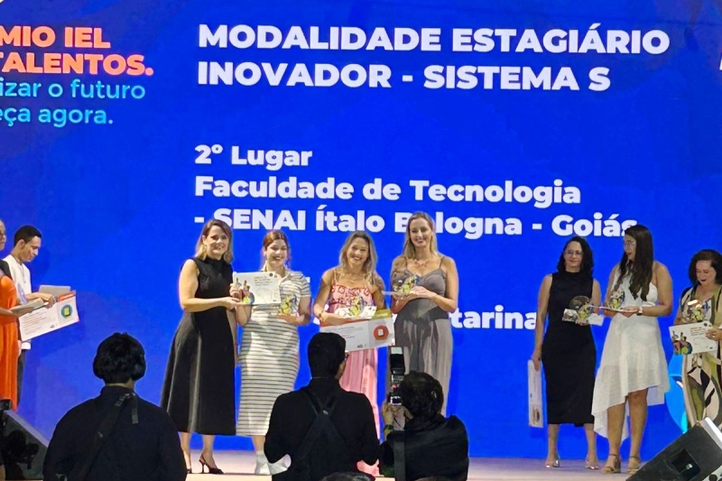 Estudante do SENAI/SC levou o terceiro lugar na categoria Estagiário Inovador  (Divulgação)