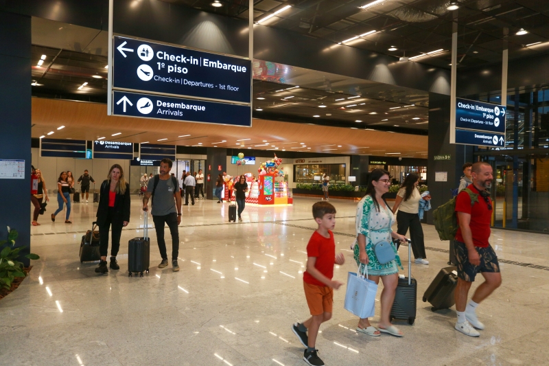 Números consolidam o Aeroporto de Florianópolis como o 3º do Brasil na movimentação de passageiros internacionais. Foto: Julio Cavalheiro/Floripa Airport