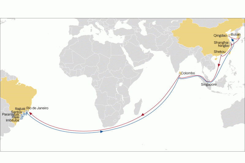 Porto de Imbituba retoma rota para a Ásia