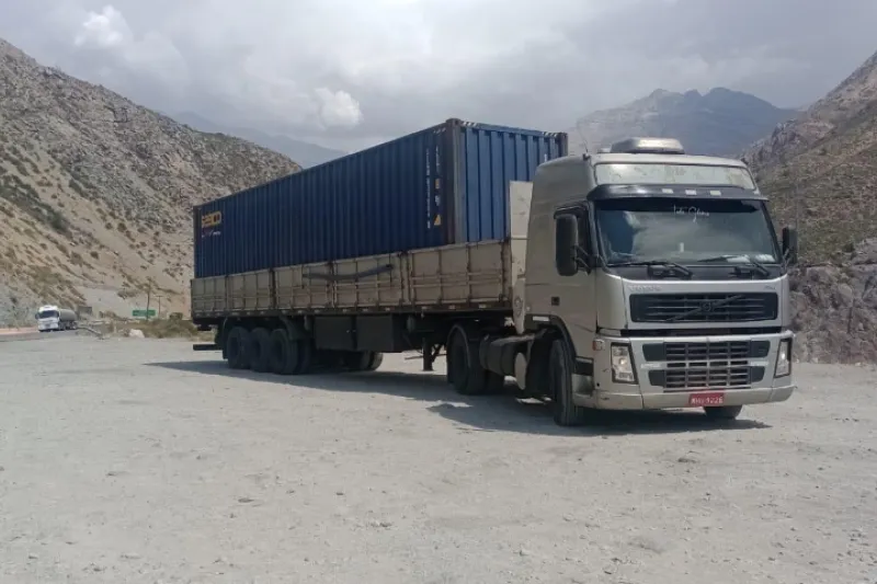 Deslocamento rodoviário inclui a travessia dos Andes e supera os 2.000 Km. Foto: Divulgação/Allog