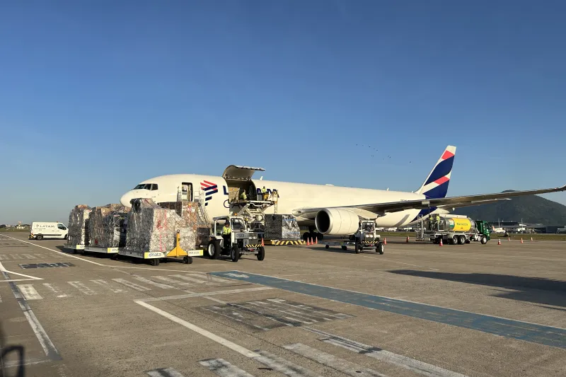 Transporte aéreo de cargas cresce 23,6% em SC no primeiro trimestre