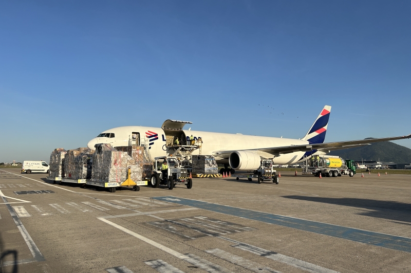 Transporte aéreo de cargas cresce 23,6% em SC no primeiro trimestre
