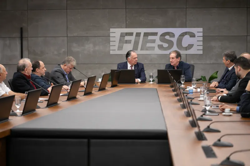  Reunião foi realizada na manhã desta terça, na FIESC, em Florianópolis (foto: Filipe Scotti)