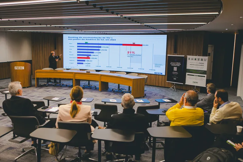 Câmara de Transporte apresenta estatísticas de SC para Ministério. (Foto: Filipe Scotti)