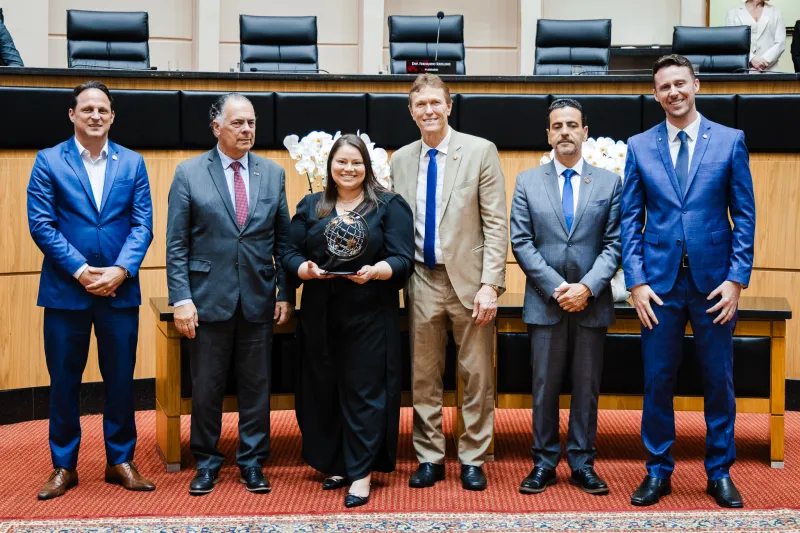 Presidente da FIESC, Gilberto Seleme, participou da solenidade (Bruno Collaço/AL)