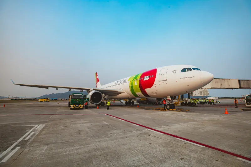 Rota Florianópolis–Lisboa começou a operar em 3 de setembro de 2024. Foto: Divulgação/Floripa Airport.