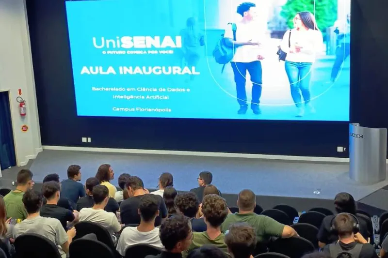Aula inaugural ocorreu nesta quarta na sede do UniSENAI na capital, na SC-401 (Divulgação)