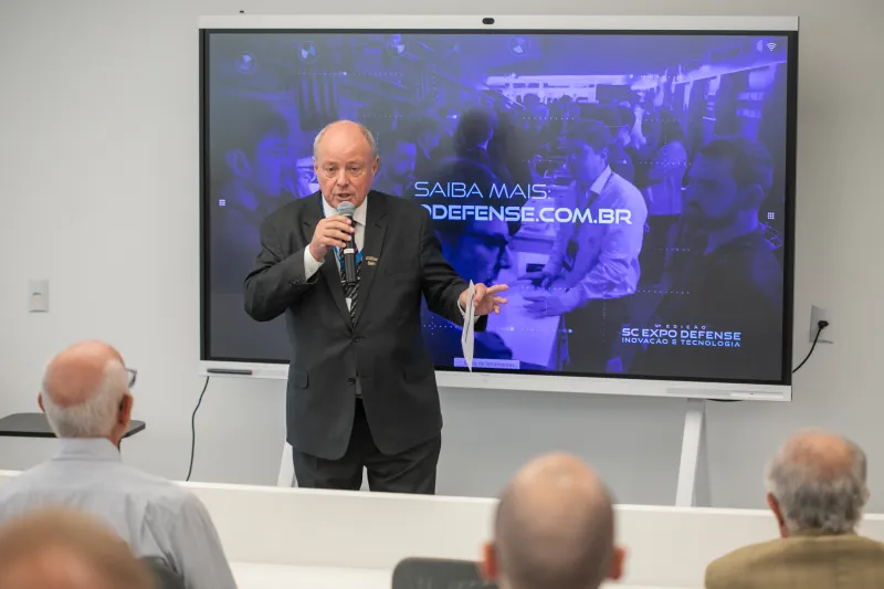 Cesar Olsen: "Iniciativas como esta constroem o caminho para eventos como a SC Expo Defense 2026”. Foto: Filipe Scotti