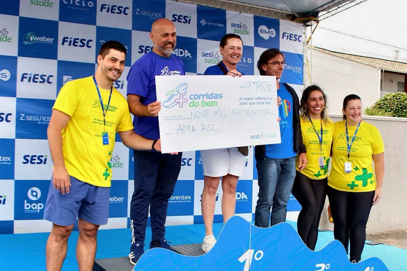 Corrida do Bem destina R$ 9,7 mil à AMA/Afadi de Rio do Sul