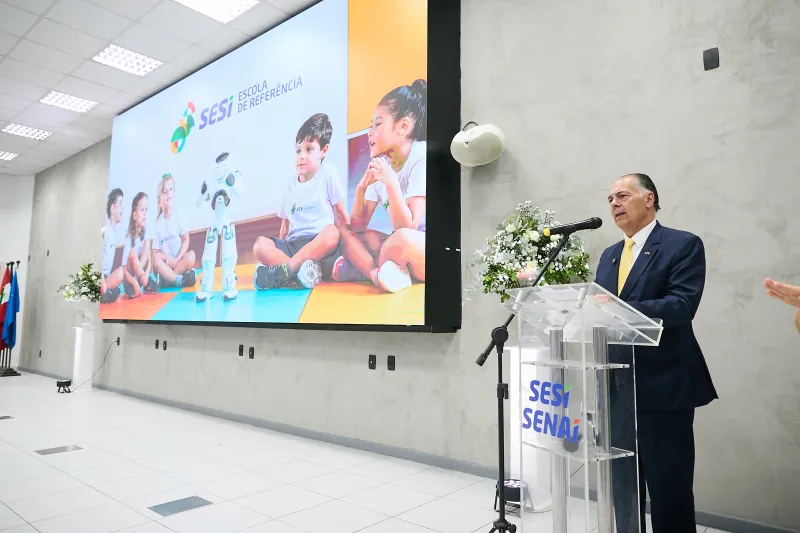 Gilberto Seleme, presidente da FIESC, anuncia o investimento (foto: Dalmo Ouriques)