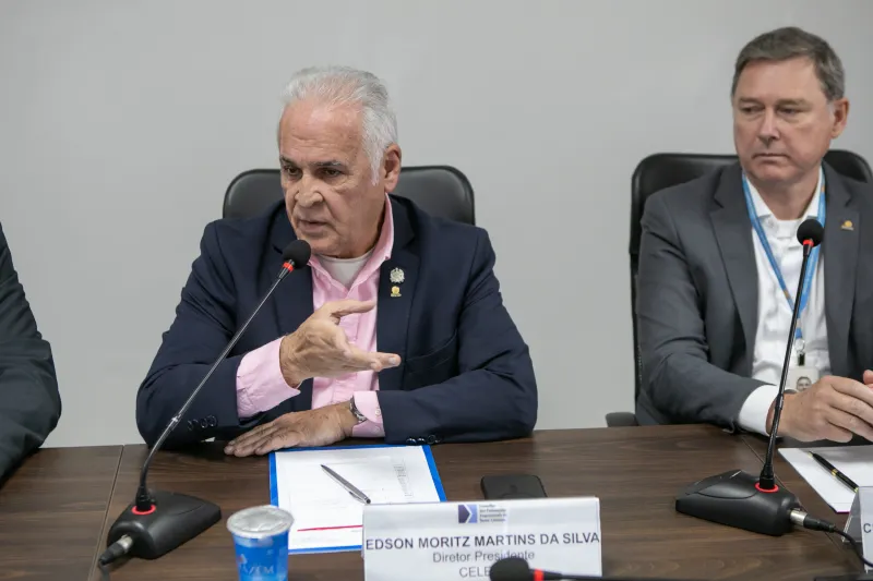 Edson Moritz, presidente da Celesc (foto: Filipe Scotti)