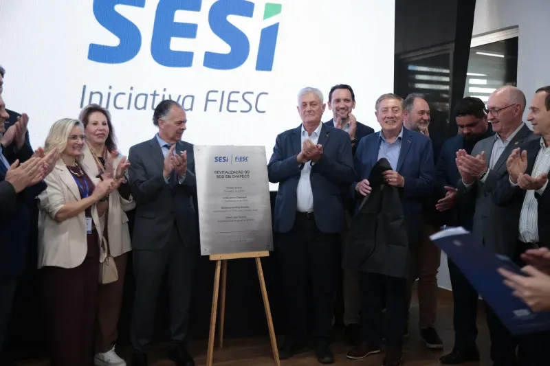 Cerimônia de entrega da unidade do SESI em Chapecó (Paula Navarro)