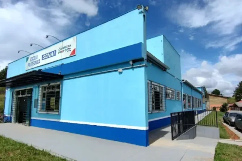 Fachada do novo SENAI de Correia Pinto; unidade fica no bairro Pró-Flor (Divulgação)