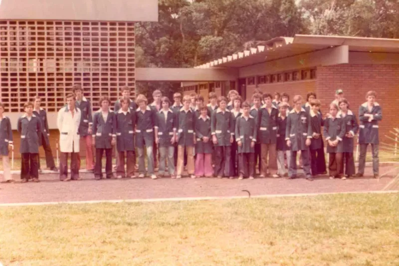 Primeira turma do curso de Mecânica do SENAI de Luzerna (Fotos: Arquivo)