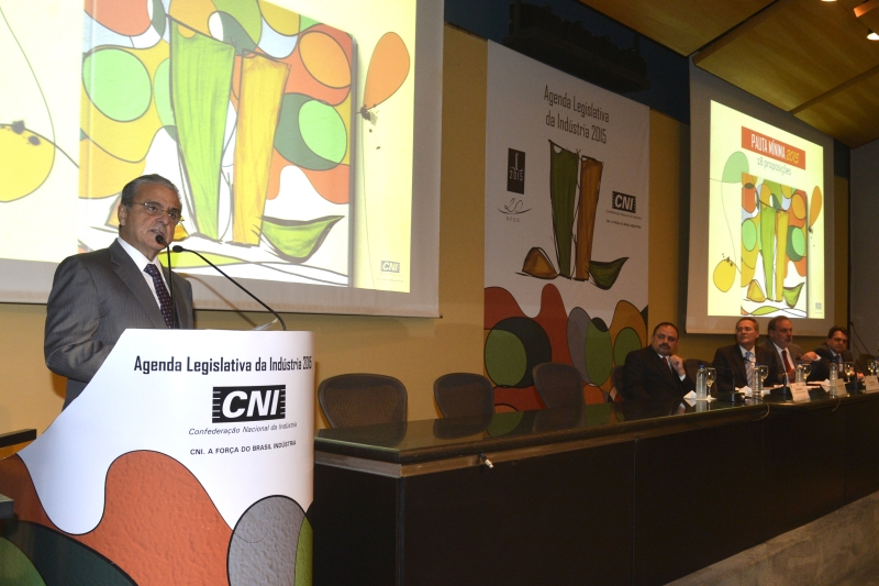 Presidente da CNI, Robson Braga de Andrade, no lançamento da Agenda Legislativa (foto: José Paulo Lacerda/CNI)