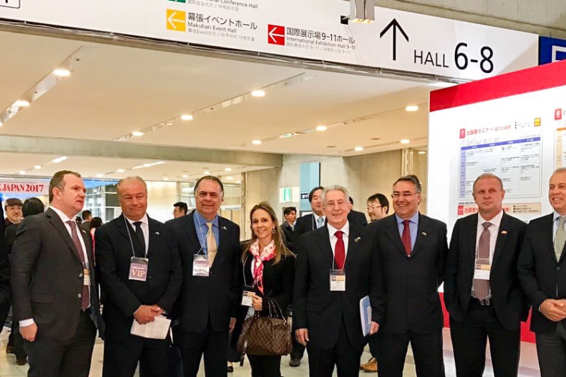 Delegação catarinense durante visita à Foodex Japan 2017, em Tóquio (foto: divulgação FIESC)