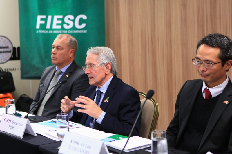 Côrte afirmou que faz parte da missão da FIESC ajudar a indústria a aprimorar o comércio internacional (Foto: Filipe Scotti)
