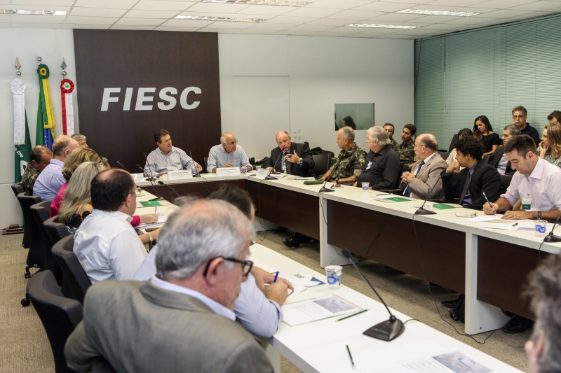 Reunião do Comitê da Indústria de Defesa (Comdefesa), da FIESC, nesta terça-feira (29) (foto: Heraldo Carnieri) 