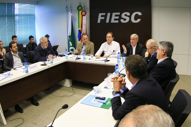 Reunião foi realizada na FIESC, nesta quarta-feira (19), em Florianópolis (foto: Filipe Scotti)