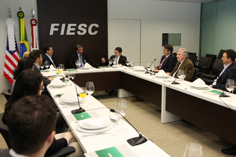 Reunião-almoço foi promovida pela FIESC, nesta quarta-feira (18), em Florianópolis (foto: Filipe Scotti)