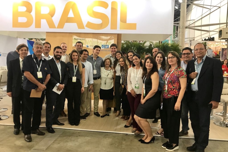 Comitiva brasileira durante participação na ColombiaModa 2017
